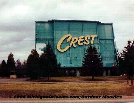 Crest Drive-In Theatre - Crest Screen 1990 Courtesy Darryl Burgess-Outdoor Moovies